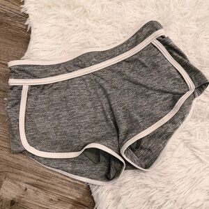 Athleta Girl Heather Gray Athletic Shorts Swim Cheer Run Gym Camp Medium 8 10